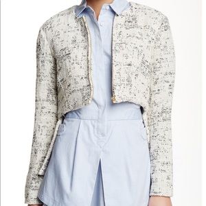 Derek Lam 10 Crosby Hi Lo Zip Front Jacket
